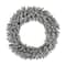 Glitzhome® 36" Pre-Lit Snow Flocked Christmas Wreath, Warm White Lights